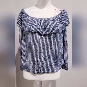 Mossimo Stripped off shoulder top XL